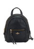 Court Backpack, &pound;120, Handbags, Black, Leather, Front view